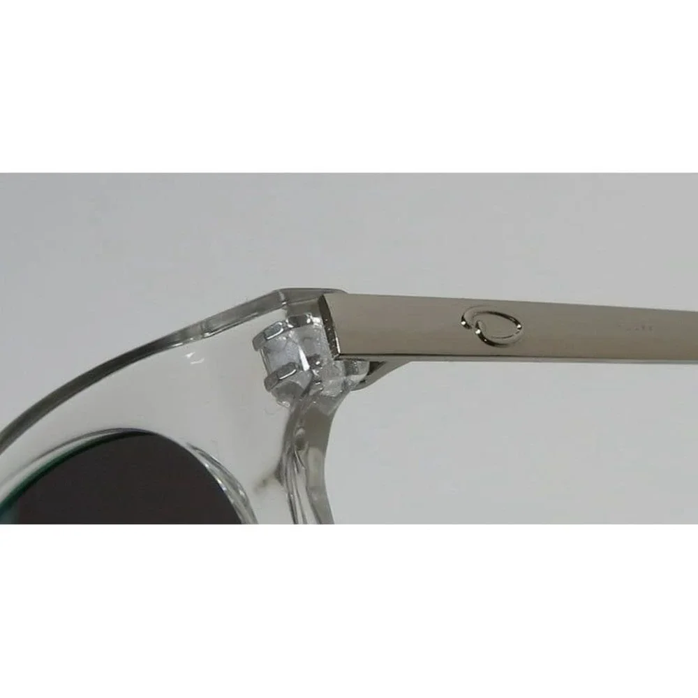 Oscar by Oscar de la Renta Sunglasses Clear Frame Pink Green Mirrored Lenses NEW